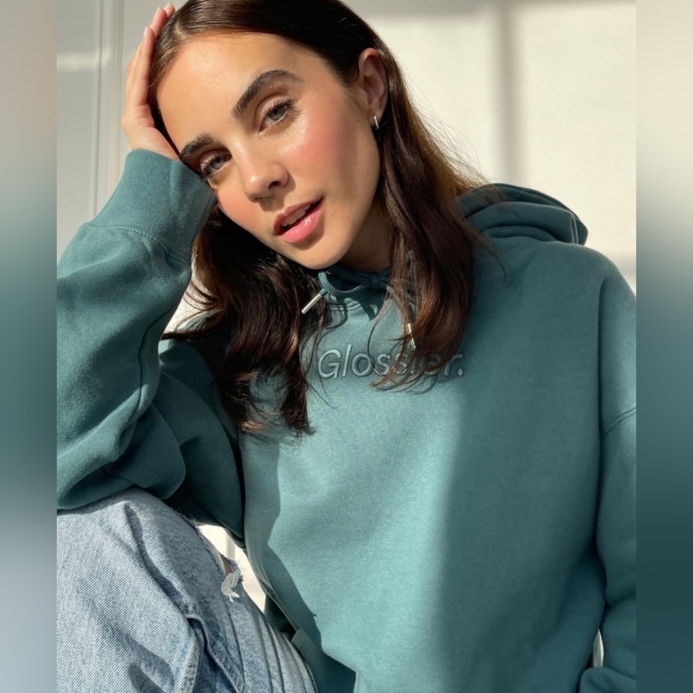 Glossier Limited Edition Embroidered Sage Hoodie Size 3X